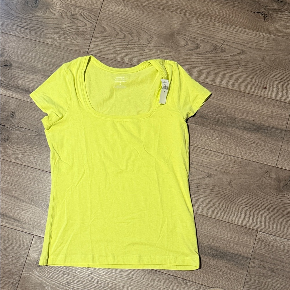 Women's Yellow Scoop Neck Top
